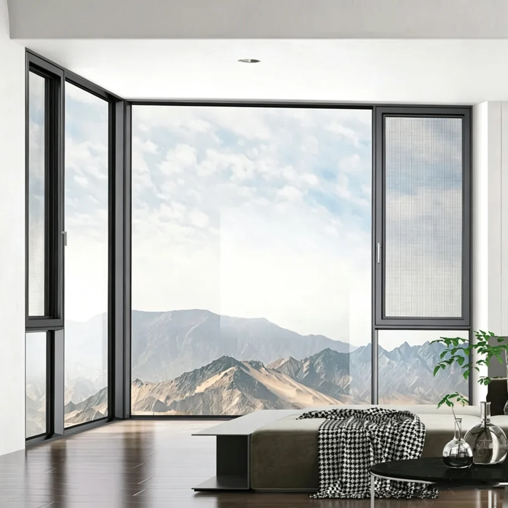 Z126xs-pro Outward-opening window screen integrated