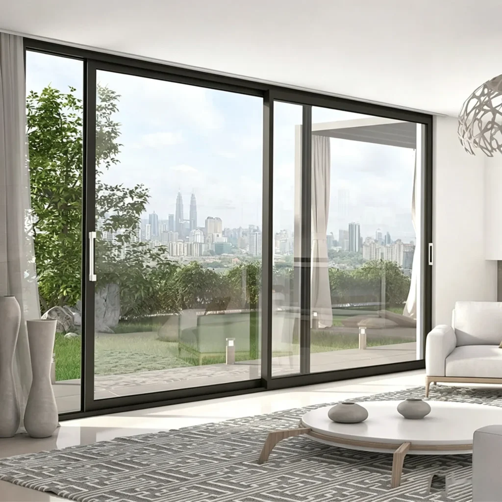 Two-track narrow sliding door